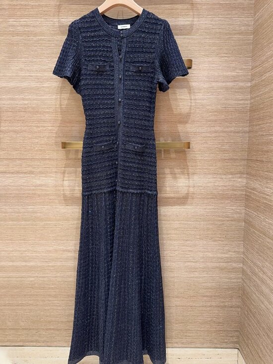 Sandro Dresses & Skirts - Sandro Rhinestone Knit Maxi Dress -Navy Blue